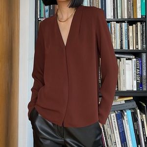 Babaton Power Blouse, Dark Red